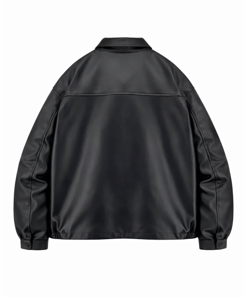 LENGAGEMENT（ランガージュマン）の「フォレザー ショートブルゾン [FAKE LEATHER]（ライダースジャケット・レディース・その他・100）」の2枚目の写真