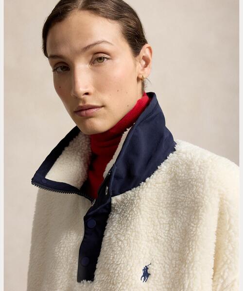 POLO RALPH LAUREN(ポロ ラルフ ローレン)の「Polo ベア ハイパイル フリース ファネルネック(その他トップス・レディース・ナチュラル・XS/L/M/S)」の4枚目の写真
