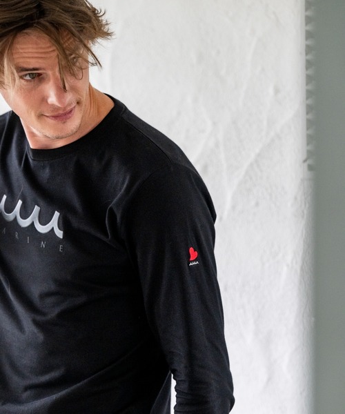 muta marine(ムータ・マリン)の「muta MARINE/ムータ マリン/別注Wave Marine LS TEE(Tシャツ/カットソー・メンズ・ブラック/ホワイト・LARGE/X-LARGE/MEDIUM)」の7枚目の写真