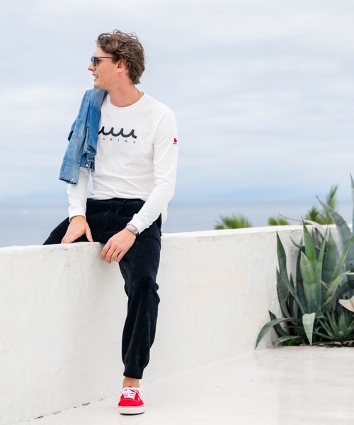 muta marine(ムータ・マリン)の「muta MARINE/ムータ マリン/別注Wave Marine LS TEE(Tシャツ/カットソー・メンズ・ブラック/ホワイト・LARGE/X-LARGE/MEDIUM)」の13枚目の写真
