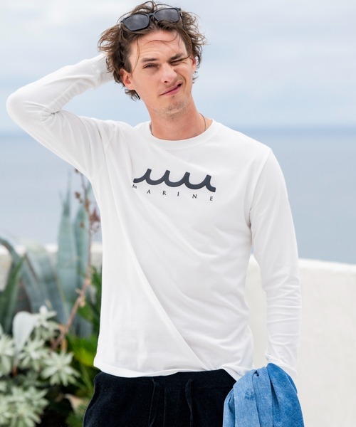 muta marine(ムータ・マリン)の「muta MARINE/ムータ マリン/別注Wave Marine LS TEE(Tシャツ/カットソー・メンズ・ブラック/ホワイト・LARGE/X-LARGE/MEDIUM)」の16枚目の写真