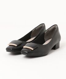 ALETTA-アレッタ- 究極のプレーンパンプス - スクエアトゥ3.0cm - ゴールドモチーフ デザインver