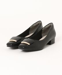 ALETTA-アレッタ- 究極のプレーンパンプス - スクエアトゥ3.0cm - ゴールドモチーフ デザインver
