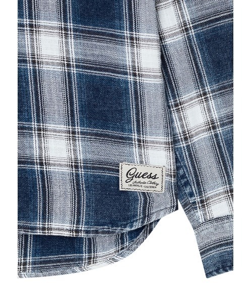 Guess（ゲス）の「【ヒョンジン 着用】 UNISEX Woven LS Shirt シャツ（シャツ/ブラウス・メンズ・ブルー/グレー・LARGE/X-LARGE/MEDIUM/ONE SIZE）」の7枚目の写真