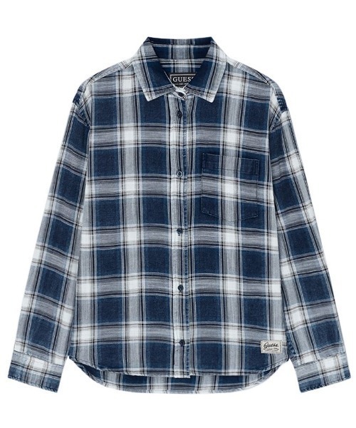 Guess（ゲス）の「【ヒョンジン 着用】 UNISEX Woven LS Shirt シャツ（シャツ/ブラウス・メンズ・ブルー/グレー・LARGE/X-LARGE/MEDIUM/ONE SIZE）」の14枚目の写真