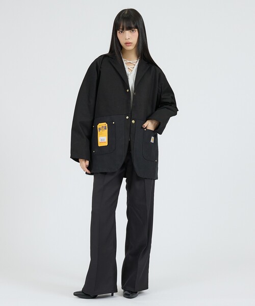 Carhartt（カーハート）の「【Carhartt / カーハート】2B JACKET / 2Bジャケット / ダックキャンバス（ブルゾン・メンズ・ブラック/ブラウン・L/M）」の5枚目の写真