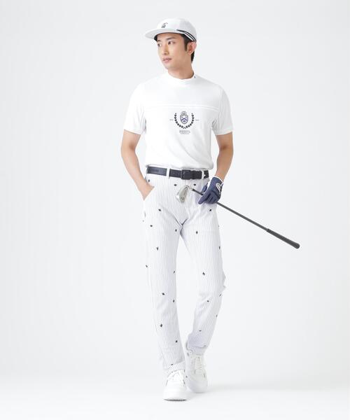 PEARLY GATES（パーリーゲイツ）の「２WAYトリコット半袖ハイネックカットソー (MENS)（Tシャツ/カットソー・メンズ・ネイビー/ホワイト/オレンジ・LARGE/X-LARGE/MEDIUM）」の7枚目の写真