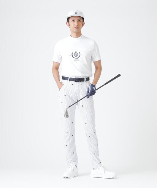 PEARLY GATES（パーリーゲイツ）の「２WAYトリコット半袖ハイネックカットソー (MENS)（Tシャツ/カットソー・メンズ・ネイビー/ホワイト/オレンジ・LARGE/X-LARGE/MEDIUM）」の8枚目の写真
