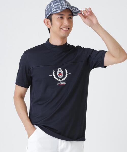 PEARLY GATES（パーリーゲイツ）の「２WAYトリコット半袖ハイネックカットソー (MENS)（Tシャツ/カットソー・メンズ・ネイビー/ホワイト/オレンジ・LARGE/X-LARGE/MEDIUM）」の12枚目の写真