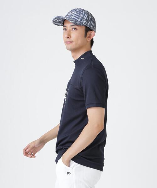 PEARLY GATES（パーリーゲイツ）の「２WAYトリコット半袖ハイネックカットソー (MENS)（Tシャツ/カットソー・メンズ・ネイビー/ホワイト/オレンジ・LARGE/X-LARGE/MEDIUM）」の17枚目の写真