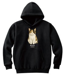 Moftique(モフティック) プルパーカー スウェット 裏毛 三毛猫 キャット ペット アニマル プリント トップス メンズ ユニセックス