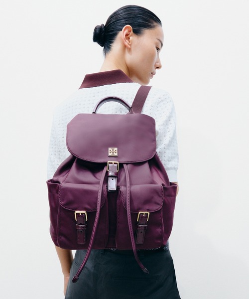 TORY BURCH(トリーバーチ)の「ヴァージニア バックパック(バックパック/リュック・レディース・バーガンディー・ONE SIZE)」の4枚目の写真