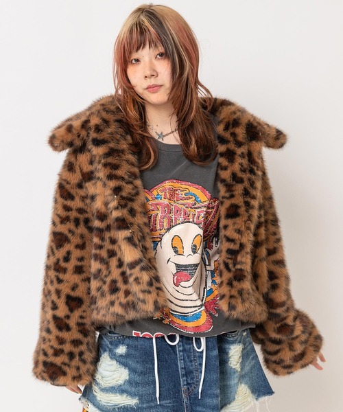 RNA（アールエヌエー）の「J2214 ボリュームファージャケット（その他アウター・レディース・レオパード/ベージュ・MEDIUM）」の8枚目の写真