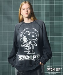 《UNISEX》「PEANUTS」プライムオーバークルーネックスウェット/「PEANUTS」Prime-Over Crew Neck Sweatshirt【MAISON SPECIAL/メゾンスペシャル】