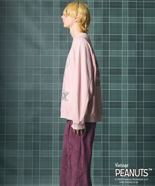 MAISON SPECIAL(メゾンスペシャル)の「《UNISEX》「PEANUTS」プライムオーバークルーネックスウェット/「PEANUTS」Prime-Over Crew Neck Sweatshirt【MAISON SPECIAL/メゾンスペシャル】(スウェット・メンズ・ブラック/サーモンピンク/グレー・0/1/2)」の17枚目の写真
