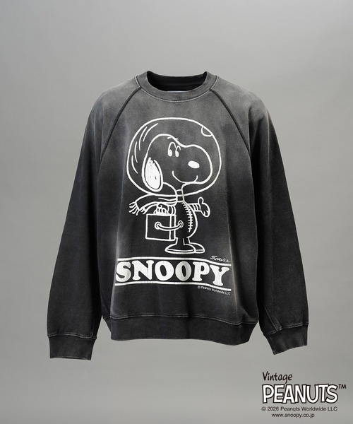 MAISON SPECIAL(メゾンスペシャル)の「《UNISEX》「PEANUTS」プライムオーバークルーネックスウェット/「PEANUTS」Prime-Over Crew Neck Sweatshirt【MAISON SPECIAL/メゾンスペシャル】(スウェット・メンズ・ブラック/サーモンピンク/グレー・0/1/2)」の13枚目の写真