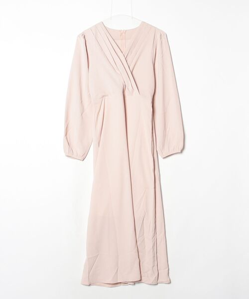 YUGA(ユーガ)の「YUGA_YGMC Korean-style V-neck pleated flare dress(ワンピース・レディース・オフホワイト/ライトブルー・FREE)」の18枚目の写真