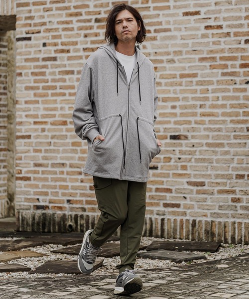 CAMBIO(カンビオ)の「mpa4271- ミリタリーロングZIPパーカー(BP-BFA0142)(パーカー・メンズ・ブラック/ネイビー/グレー・S/M/L)」の13枚目の写真
