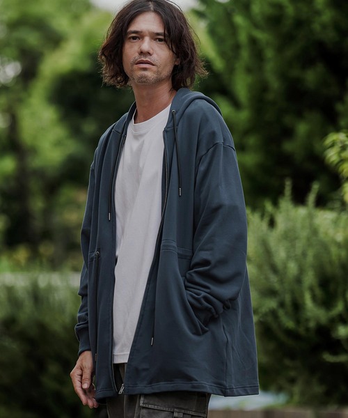 CAMBIO(カンビオ)の「mpa4271- ミリタリーロングZIPパーカー(BP-BFA0142)(パーカー・メンズ・ブラック/ネイビー/グレー・S/M/L)」の18枚目の写真