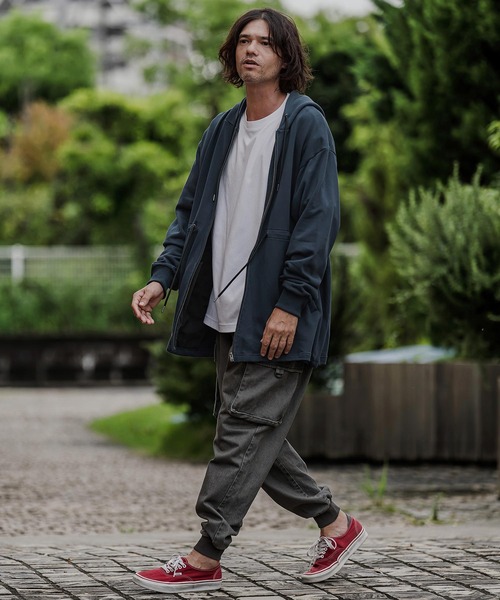 CAMBIO(カンビオ)の「mpa4271- ミリタリーロングZIPパーカー(BP-BFA0142)(パーカー・メンズ・ブラック/ネイビー/グレー・S/M/L)」の19枚目の写真
