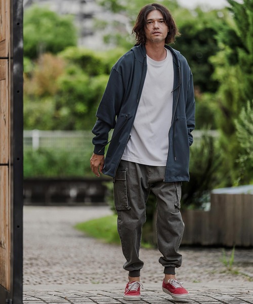 CAMBIO(カンビオ)の「mpa4271- ミリタリーロングZIPパーカー(BP-BFA0142)(パーカー・メンズ・ブラック/ネイビー/グレー・S/M/L)」の20枚目の写真
