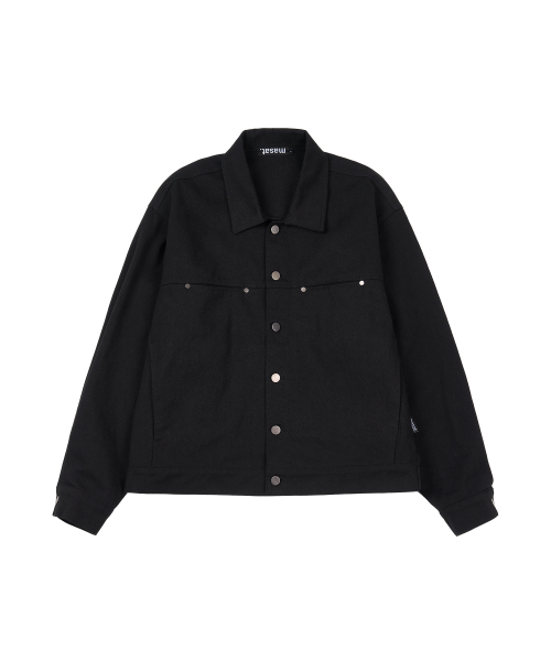 MASAT(マサット)の「ツイルトラッカージャケット _ ブラック(デニムジャケット・メンズ・その他・LARGE/X-LARGE)」の1枚目の写真