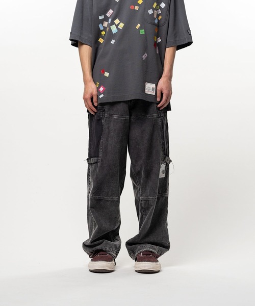 Maison MIHARA YASUHIRO(メゾンミハラヤスヒロ)の「【MIHARAYASUHIRO/ミハラヤスヒロ】Cotton Satin Cargo Pants / DAMAGED CARGO PT(カーゴパンツ・メンズ・ブラック/ダークグリーン・44/46)」の3枚目の写真