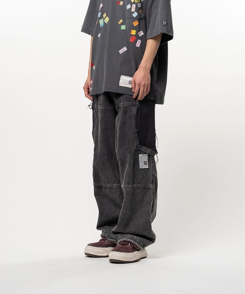 Maison MIHARA YASUHIRO(メゾンミハラヤスヒロ)の「【MIHARAYASUHIRO/ミハラヤスヒロ】Cotton Satin Cargo Pants / DAMAGED CARGO PT(カーゴパンツ・メンズ・ブラック/ダークグリーン・44/46)」の4枚目の写真