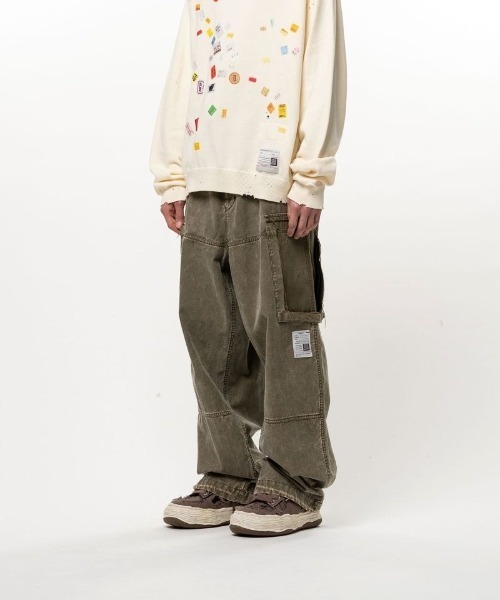 Maison MIHARA YASUHIRO(メゾンミハラヤスヒロ)の「【MIHARAYASUHIRO/ミハラヤスヒロ】Cotton Satin Cargo Pants / DAMAGED CARGO PT(カーゴパンツ・メンズ・ブラック/ダークグリーン・44/46)」の8枚目の写真