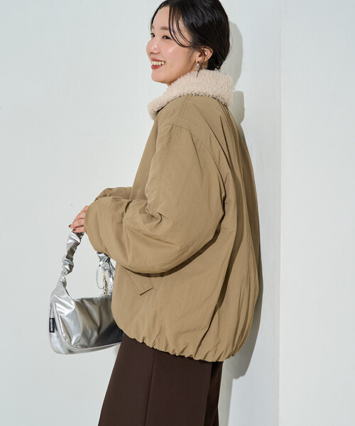 FREAK'S STORE(フリークスストア)の「限定展開 2way ボア 襟付き ジャケット(その他アウター・レディース・ブラック/オリーブ/ベージュ・フリ-)」の10枚目の写真