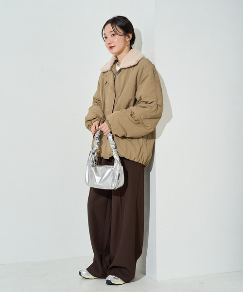 FREAK'S STORE(フリークスストア)の「限定展開 2way ボア 襟付き ジャケット(その他アウター・レディース・ブラック/オリーブ/ベージュ・フリ-)」の12枚目の写真