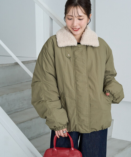 FREAK'S STORE(フリークスストア)の「限定展開 2way ボア 襟付き ジャケット(その他アウター・レディース・ブラック/オリーブ/ベージュ・フリ-)」の16枚目の写真