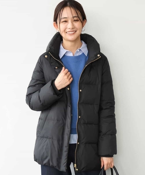 MK MICHEL KLEIN（エムケーミッシェルクラン）の「[撥水/リサイクルダウン]ベーシックタフタミドルダウンコート（ダウンジャケット/コート・レディース・アイボリー/ネイビー/ブラック/モカ・40/38）」の12枚目の写真