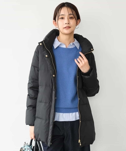 MK MICHEL KLEIN（エムケーミッシェルクラン）の「[撥水/リサイクルダウン]ベーシックタフタミドルダウンコート（ダウンジャケット/コート・レディース・アイボリー/ネイビー/ブラック/モカ・40/38）」の13枚目の写真