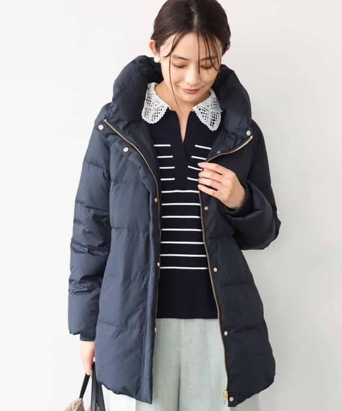 MK MICHEL KLEIN（エムケーミッシェルクラン）の「[撥水/リサイクルダウン]ベーシックタフタミドルダウンコート（ダウンジャケット/コート・レディース・アイボリー/ネイビー/ブラック/モカ・40/38）」の17枚目の写真