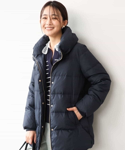 MK MICHEL KLEIN（エムケーミッシェルクラン）の「[撥水/リサイクルダウン]ベーシックタフタミドルダウンコート（ダウンジャケット/コート・レディース・アイボリー/ネイビー/ブラック/モカ・40/38）」の18枚目の写真