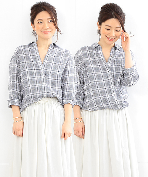 B:MING by BEAMS（ビーミングバイビームス）の「【LEE6月号掲載】ビーミング by ビームス / リネンシャツ 16SS（シャツ/ブラウス・レディース・ホワイト/ナチュラル/ネイビー/その他1/その他2/その他3・SMALL/MEDIUM）」の6枚目の写真