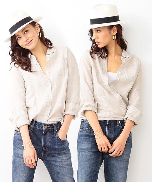 B:MING by BEAMS（ビーミングバイビームス）の「【LEE6月号掲載】ビーミング by ビームス / リネンシャツ 16SS（シャツ/ブラウス・レディース・ホワイト/ナチュラル/ネイビー/その他1/その他2/その他3・SMALL/MEDIUM）」の3枚目の写真