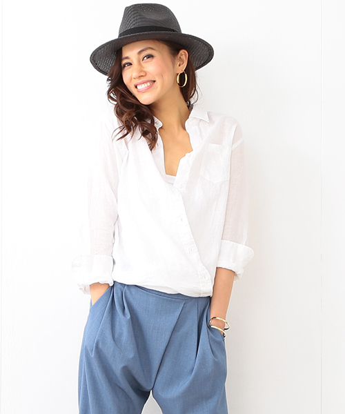 B:MING by BEAMS（ビーミングバイビームス）の「【LEE6月号掲載】ビーミング by ビームス / リネンシャツ 16SS（シャツ/ブラウス・レディース・ホワイト/ナチュラル/ネイビー/その他1/その他2/その他3・SMALL/MEDIUM）」の10枚目の写真