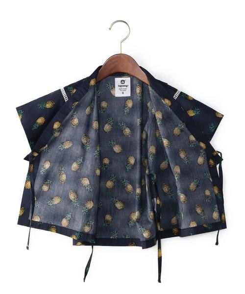 highking（ハイキング）の「【KIDS】別注 HIGHKING(ハイキング) ジンベイ パイナップル（浴衣・キッズ・ネイビー・M(120-130c/S(100-110c)）」の6枚目の写真