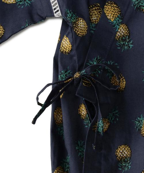 highking（ハイキング）の「【KIDS】別注 HIGHKING(ハイキング) ジンベイ パイナップル（浴衣・キッズ・ネイビー・M(120-130c/S(100-110c)）」の7枚目の写真