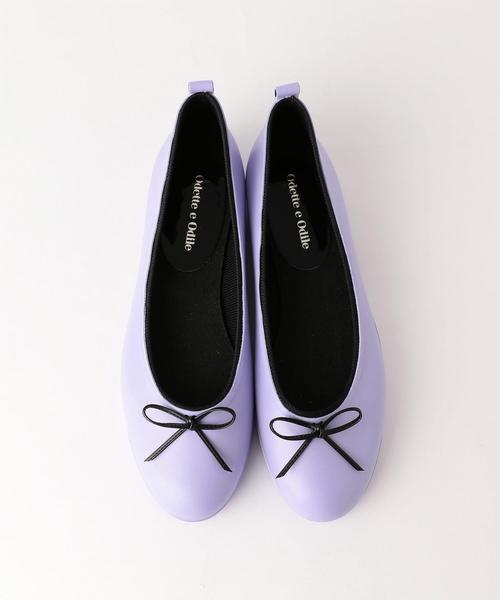 ODETTE E ODILE（オデットエオディール）の「O バレリーナ レインシューズ（レインシューズ・レディース・ベージュ/ネイビー/オフホワイト/ピンク/ライラック・MEDIUM/LARGE/SMALL）」の4枚目の写真