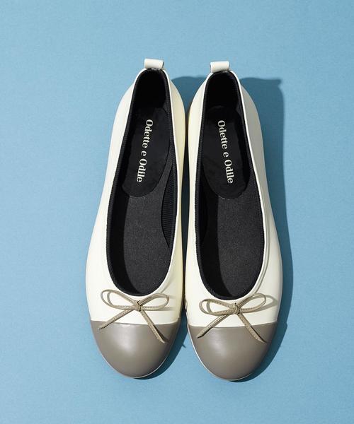 ODETTE E ODILE（オデットエオディール）の「O バレリーナ レインシューズ（レインシューズ・レディース・ベージュ/ネイビー/オフホワイト/ピンク/ライラック・MEDIUM/LARGE/SMALL）」の2枚目の写真