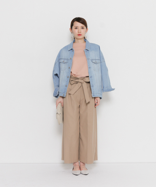 SENSE OF PLACE by URBAN RESEARCH（センスオブプレイスバイアーバンリサーチ）の「ポンチボトルネックTシャツ（Tシャツ/カットソー・レディース・ピンク/オフホワイト/チャコールグレー・FREE）」の16枚目の写真