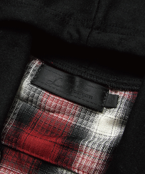 Luv maison（ラブメゾン）の「Luvフーデッドチェックシャツ（シャツ/ブラウス・メンズ・ブラック/ブルー/レッド・L/M）」の8枚目の写真