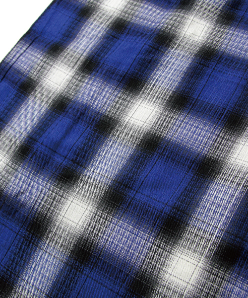 Luv maison（ラブメゾン）の「Luvフーデッドチェックシャツ（シャツ/ブラウス・メンズ・ブラック/ブルー/レッド・L/M）」の9枚目の写真