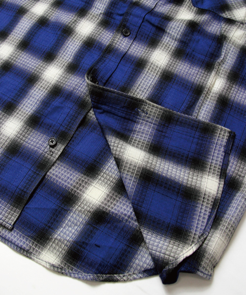 Luv maison（ラブメゾン）の「Luvフーデッドチェックシャツ（シャツ/ブラウス・メンズ・ブラック/ブルー/レッド・L/M）」の11枚目の写真