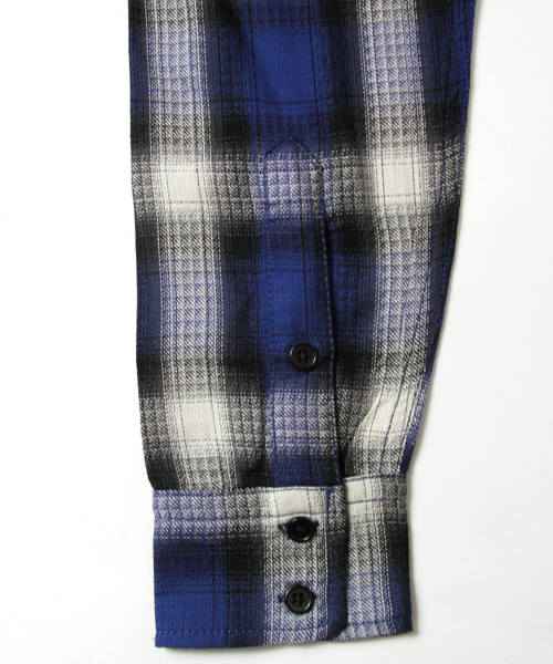 Luv maison（ラブメゾン）の「Luvフーデッドチェックシャツ（シャツ/ブラウス・メンズ・ブラック/ブルー/レッド・L/M）」の12枚目の写真