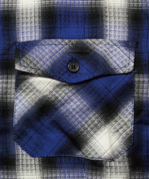 Luv maison（ラブメゾン）の「Luvフーデッドチェックシャツ（シャツ/ブラウス・メンズ・ブラック/ブルー/レッド・L/M）」の13枚目の写真