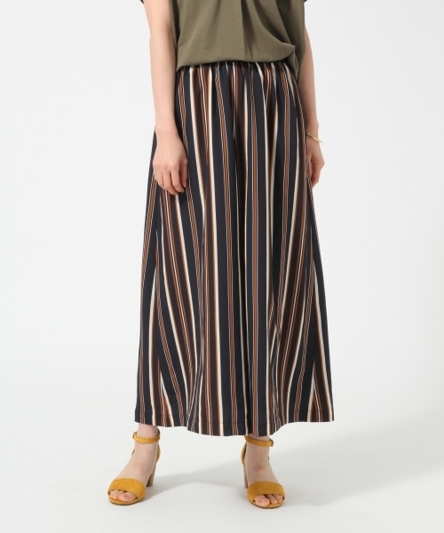 GLOBAL WORK(グローバルワーク)の「ストライプパンツ/759077(その他パンツ・レディース・ネイビー/ベージュ/ホワイト・FREE)」の3枚目の写真